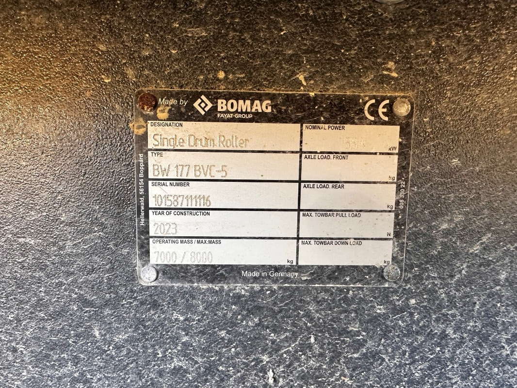 BOMAG DE BW 177 BVC-5 Stage V/Tier 4f - Vibrorullis: foto 2 BOMAG DE BW 177 BVC-5 Stage V/Tier 4f - Vibrorullis: foto 2
