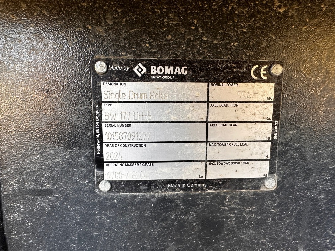 BOMAG DE BW 177 DH-5 Stage V/Tier 4f - Vibrorullis: foto 3 BOMAG DE BW 177 DH-5 Stage V/Tier 4f - Vibrorullis: foto 3
