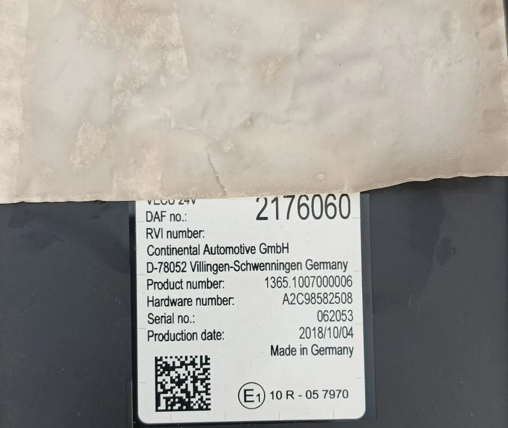 DAF XF 106 EURO 6 MX13 KOMPUTER MODUŁ STEROWNIK VECU 2176060 - Elektroniskais vadības bloks (ECU) - Kravas automašīna: foto 2 DAF XF 106 EURO 6 MX13 KOMPUTER MODUŁ STEROWNIK VECU 2176060 - Elektroniskais vadības bloks (ECU) - Kravas automašīna: foto 2