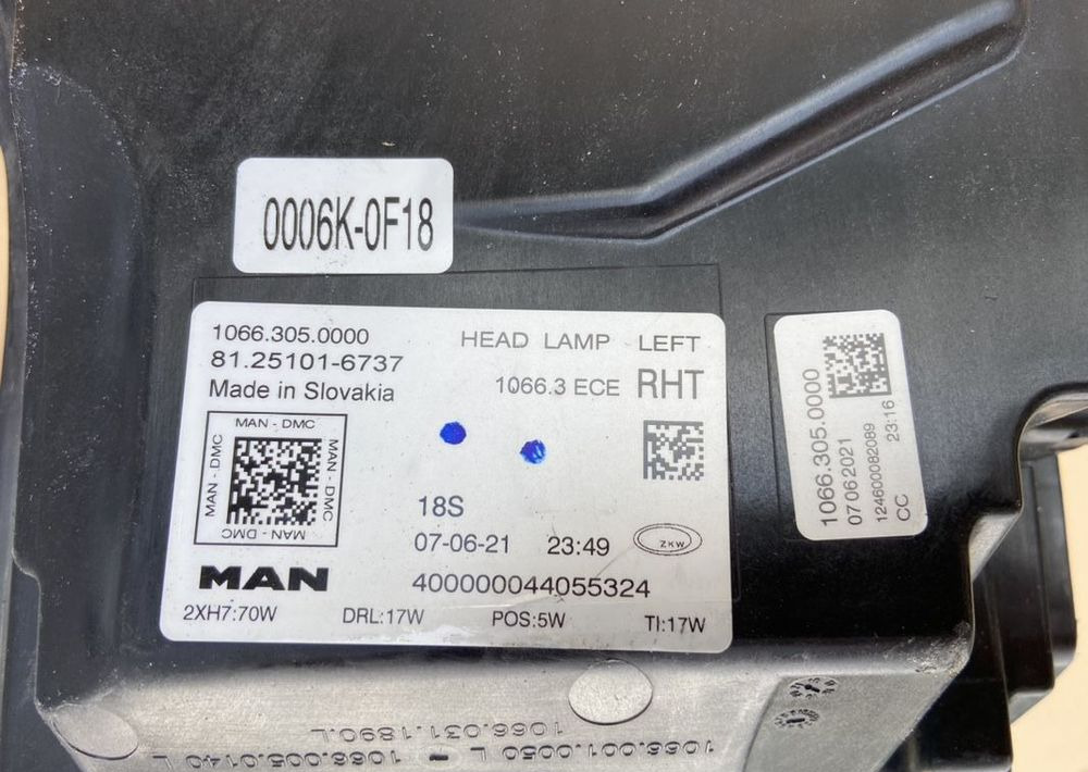 Lampa MAN TG3 TGX TGS nowy model reflektor LH - Tuvās gaismas - Kravas automašīna: foto 3 Lampa MAN TG3 TGX TGS nowy model reflektor LH - Tuvās gaismas - Kravas automašīna: foto 3