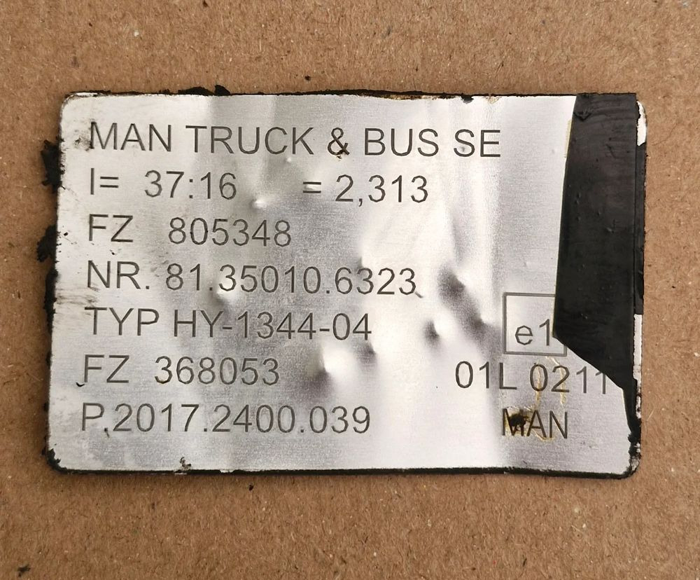 MAN TG3 TGX TGS 2020R MOST TYLNY KOMPLETNY DYFERENCJAŁ 37:13 2,313 - Piekare: foto 5 MAN TG3 TGX TGS 2020R MOST TYLNY KOMPLETNY DYFERENCJAŁ 37:13 2,313 - Piekare: foto 5