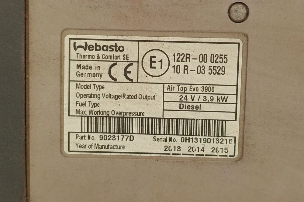 RENAULT GAMA T  WEBASTO OGRZEWANIE POSTOJOWE AIR TOP EVO 3900 - Apsilde/ Ventilācija - Kravas automašīna: foto 2 RENAULT GAMA T  WEBASTO OGRZEWANIE POSTOJOWE AIR TOP EVO 3900 - Apsilde/ Ventilācija - Kravas automašīna: foto 2