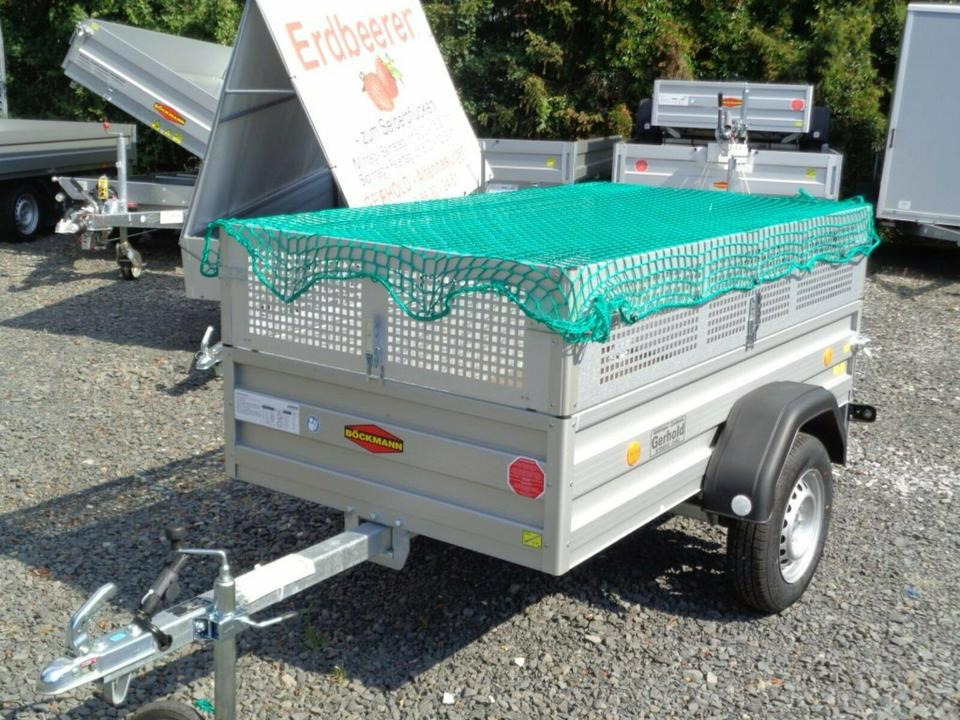 Böckmann PKW-Anhänger , 750kg Gitteraufbau Stützrad - Auto piekabe: foto 1 Böckmann PKW-Anhänger , 750kg Gitteraufbau Stützrad - Auto piekabe: foto 1