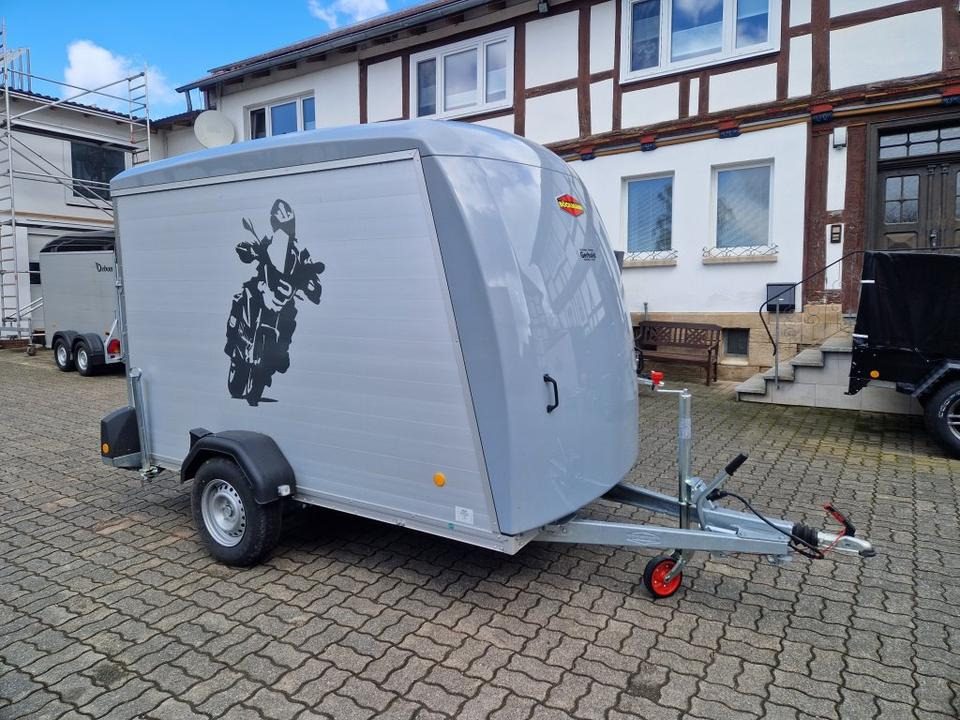 Böckmann PKW- Kofferanhänger KT PB AL 3015/15 M F 100km - Motocikla piekabe: foto 1 Böckmann PKW- Kofferanhänger KT PB AL 3015/15 M F 100km - Motocikla piekabe: foto 1