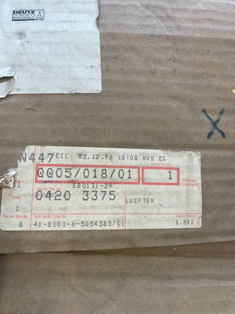 Deutz BF4M1013E/BF6M1013E 0420 3375 - Ventilators - Celtniecības tehnika: foto 3 Deutz BF4M1013E/BF6M1013E 0420 3375 - Ventilators - Celtniecības tehnika: foto 3