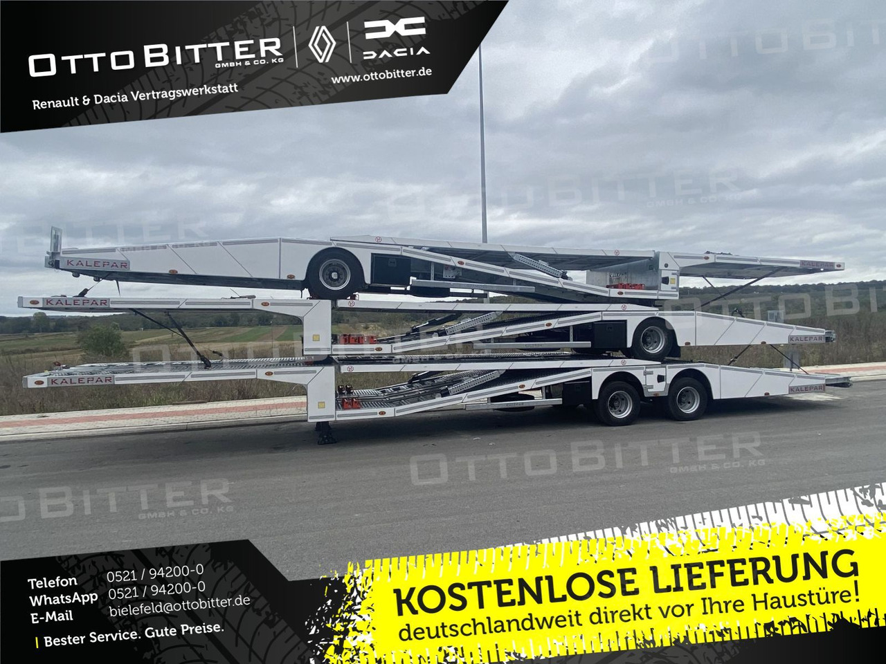 KALEPAR KLP119V4 4er-Autotransporter 1xAchse VDI - Puspiekabe autovedējs: foto 1 KALEPAR KLP119V4 4er-Autotransporter 1xAchse VDI - Puspiekabe autovedējs: foto 1