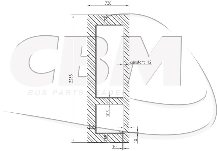CBM OEM DOUBLE DOOR WINDOW - BALDWIN (BC110) - Durvis un rezerves daļas - Autobuss: foto 1 CBM OEM DOUBLE DOOR WINDOW - BALDWIN (BC110) - Durvis un rezerves daļas - Autobuss: foto 1