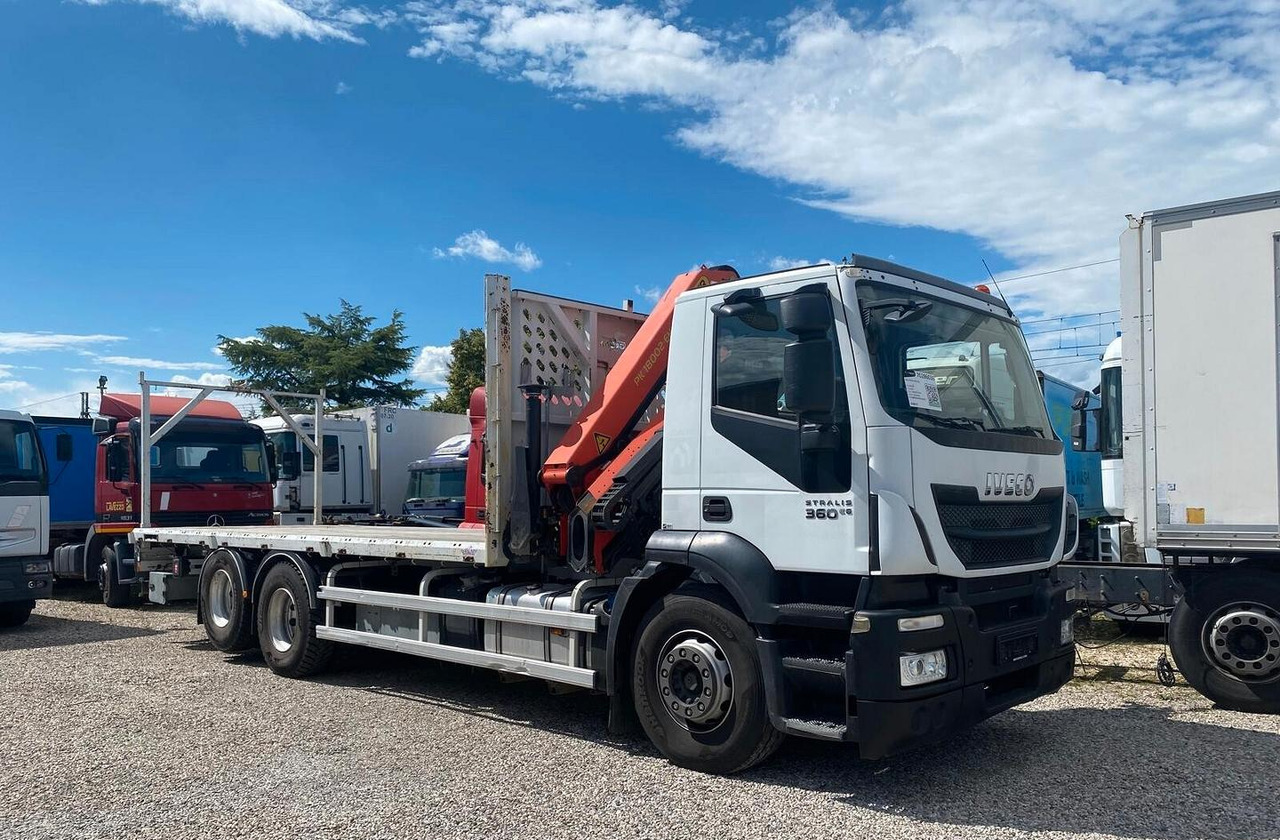 IVECO STRALIS 360 CASSONE FISSO E GRU PALFINGER - Bortu kravas automašīna/ Platforma, Kravas auto ar manipulatoru: foto 1 IVECO STRALIS 360 CASSONE FISSO E GRU PALFINGER - Bortu kravas automašīna/ Platforma, Kravas auto ar manipulatoru: foto 1