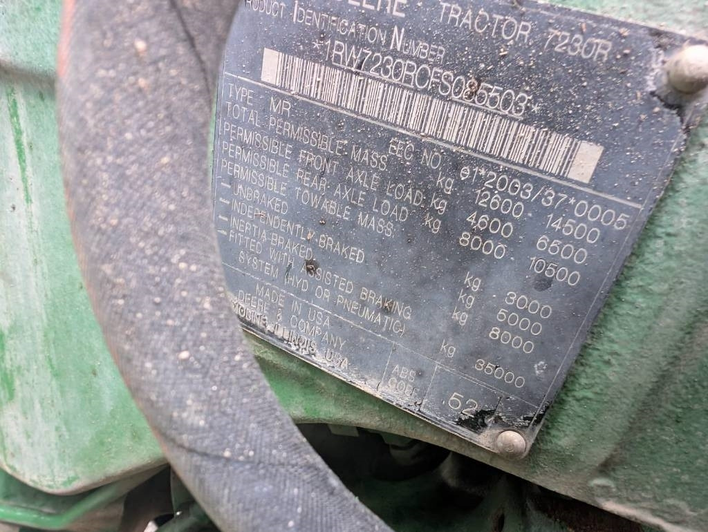 Traktors John Deere 7230 R: foto 9 Traktors John Deere 7230 R: foto 9