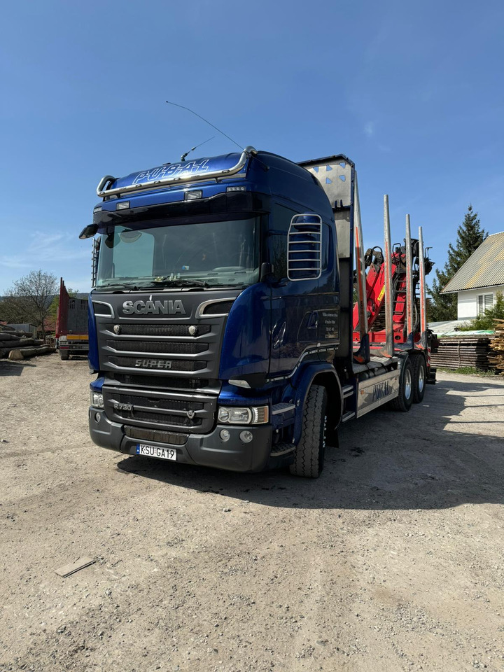 SCANIA R730 - Kokvedējs, Kravas auto ar manipulatoru: foto 1 SCANIA R730 - Kokvedējs, Kravas auto ar manipulatoru: foto 1