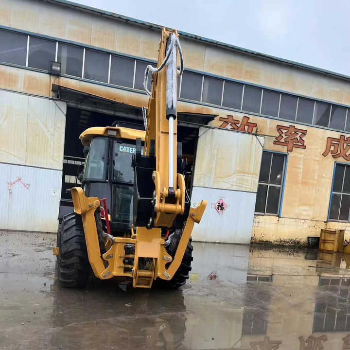 Ekskavators-iekrāvējs Used Wheel Loader CAT420F Caterpillar 420F Construction Machinery Mini Wheel Skid Steer Loader in Stock: foto 6