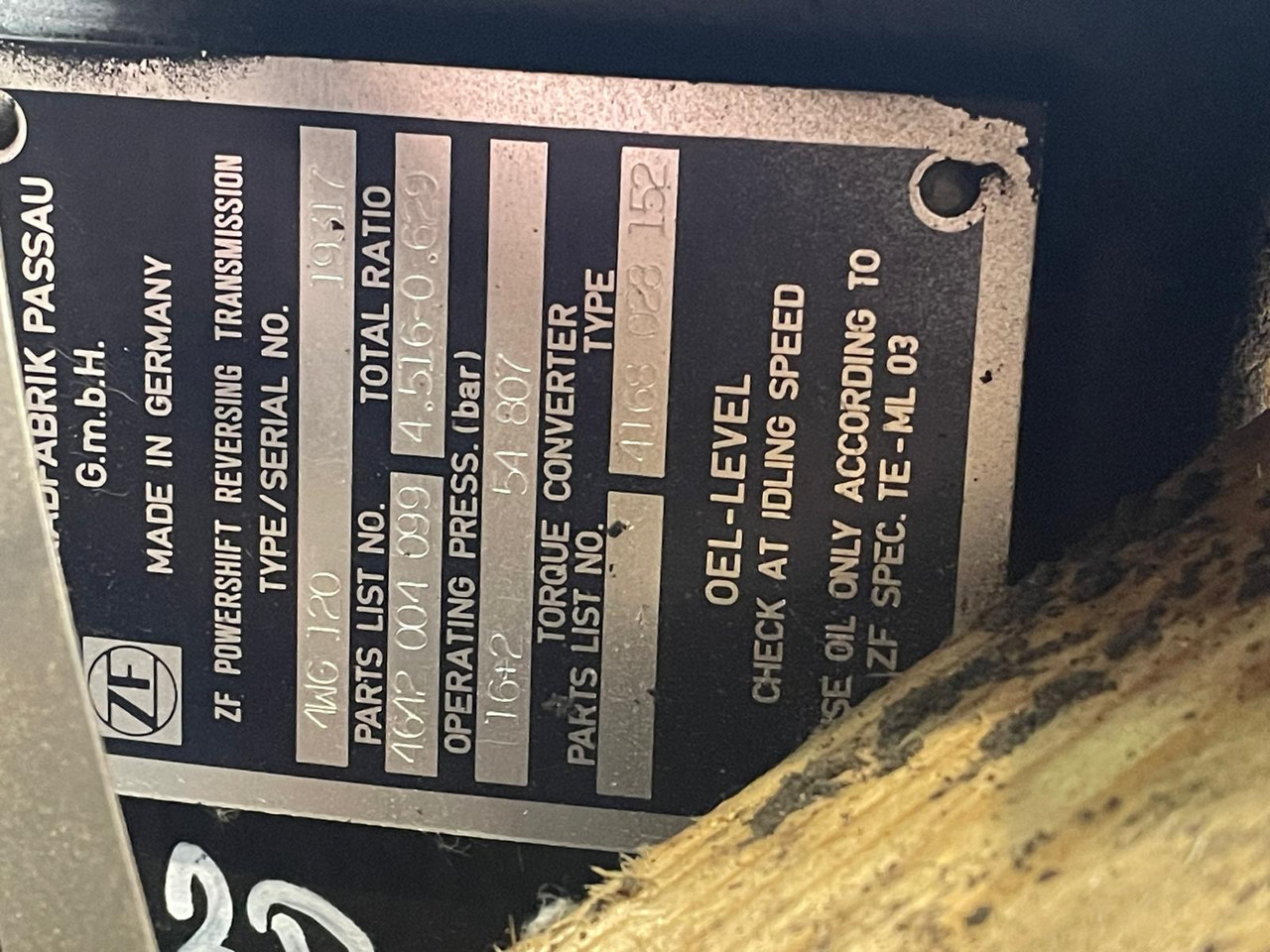 ZF 4WG120 z Ładowarki O&K L20 - Pārnesumkārba - Iekrāvējs: foto 2 ZF 4WG120 z Ładowarki O&K L20 - Pārnesumkārba - Iekrāvējs: foto 2