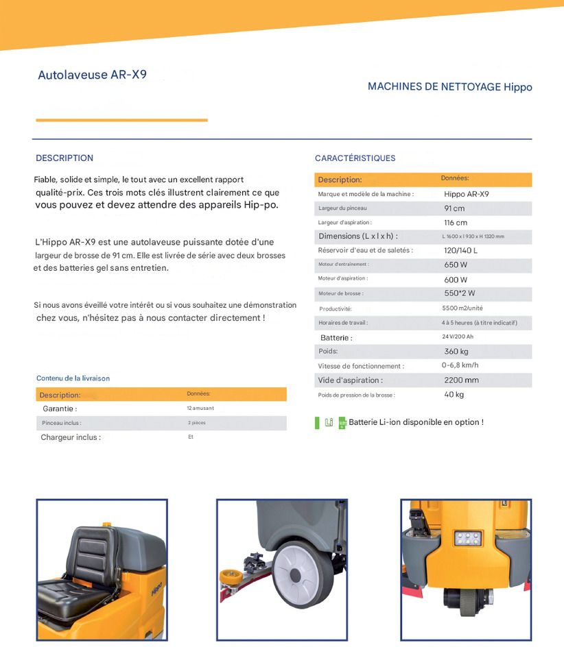 HIPPO AR-X9 - Ielu tīrīšanas mašīna: foto 2 HIPPO AR-X9 - Ielu tīrīšanas mašīna: foto 2