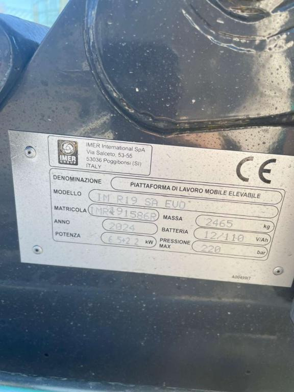 Imer IM R19 SA EVO - Zirnekļa pacēlājs: foto 3 Imer IM R19 SA EVO - Zirnekļa pacēlājs: foto 3