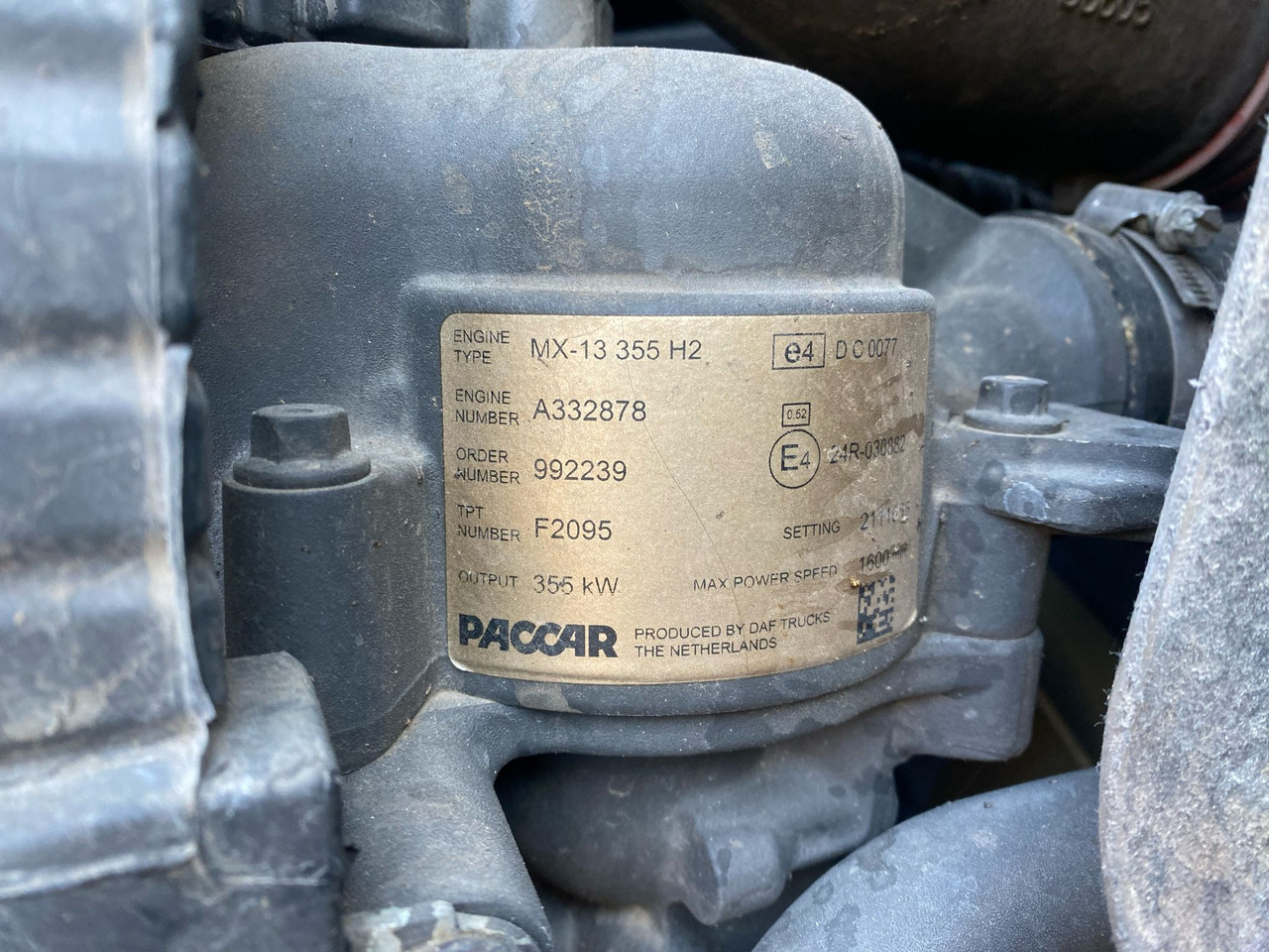 Daf MX-13 355H2 - Dzinējs: foto 1 Daf MX-13 355H2 - Dzinējs: foto 1