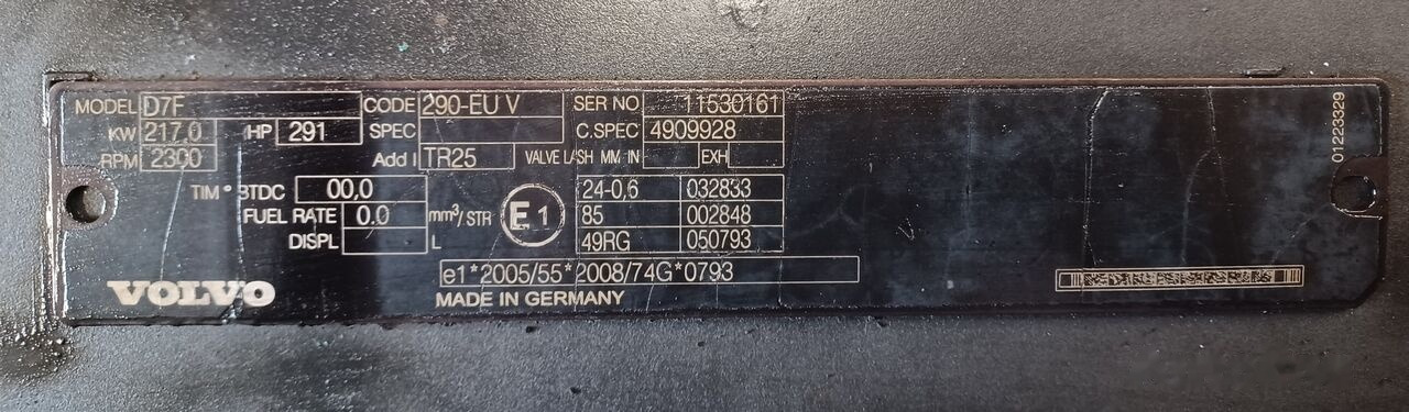 Volvo D7F 290 E5 Volvo FL - Dzinējs - Kravas automašīna: foto 5 Volvo D7F 290 E5 Volvo FL - Dzinējs - Kravas automašīna: foto 5