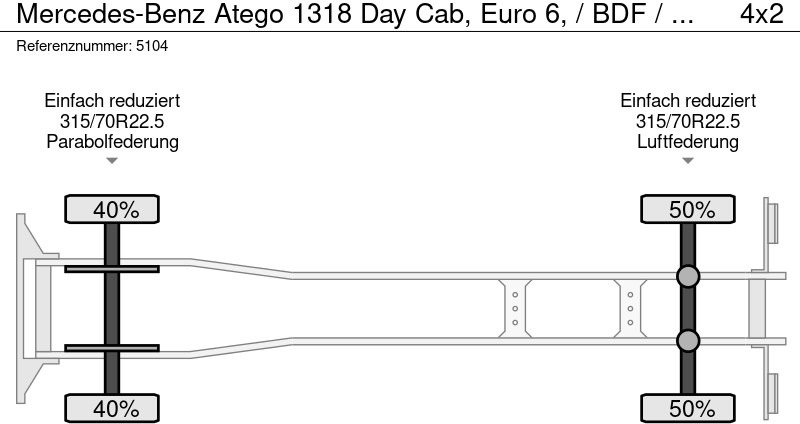 Konteineru vedējs/ Kravas automašīna ar noņemamā virsbūve Mercedes-Benz Atego 1318 Day Cab, Euro 6, / BDF / DHOLLANDIA 2000KG: foto 10