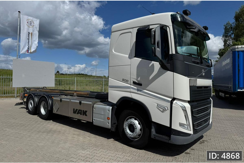 Volvo FH 500 Globetrotter, Euro 6, / 6x2 / Hydraulic body / frame 7.4 m / Tail lift - Konteineru vedējs/ Kravas automašīna ar noņemamā virsbūve: foto 4 Volvo FH 500 Globetrotter, Euro 6, / 6x2 / Hydraulic body / frame 7.4 m / Tail lift - Konteineru vedējs/ Kravas automašīna ar noņemamā virsbūve: foto 4