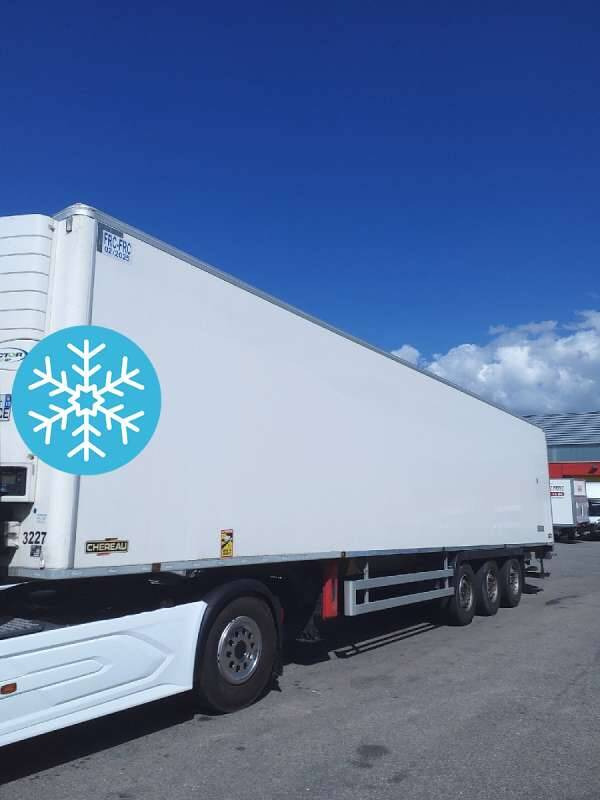 Semi-remorque 3 Essieux FRIGO 38 TONNES HAYON CAISSE CHEREAU GROUPE CARRIER VECTOR 1950 MT - Puspiekabe refrižerators: foto 1 Semi-remorque 3 Essieux FRIGO 38 TONNES HAYON CAISSE CHEREAU GROUPE CARRIER VECTOR 1950 MT - Puspiekabe refrižerators: foto 1