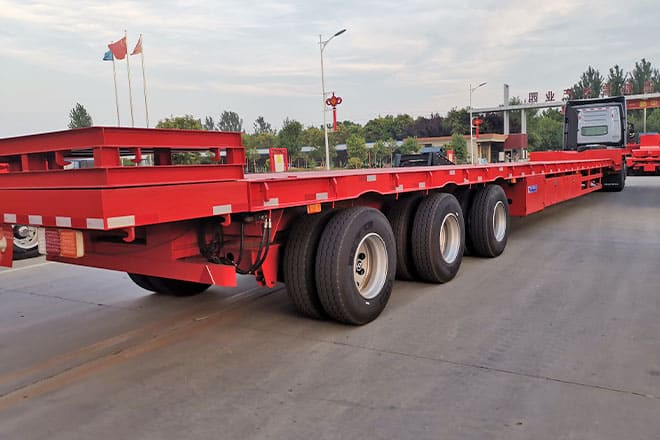 TITAN 3 Axle Extendable Drop Deck Trailers for Sale in Vietnam - Puspiekabe zema profila platforma: foto 4 TITAN 3 Axle Extendable Drop Deck Trailers for Sale in Vietnam - Puspiekabe zema profila platforma: foto 4
