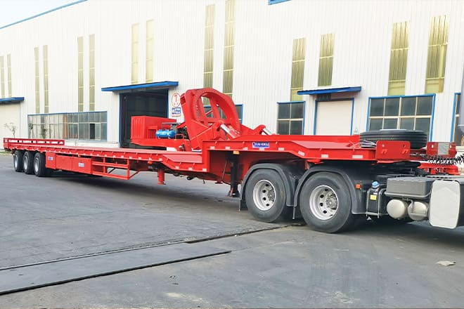 TITAN 3 Axle Extendable Drop Deck Trailers for Sale in Vietnam - Puspiekabe zema profila platforma: foto 1 TITAN 3 Axle Extendable Drop Deck Trailers for Sale in Vietnam - Puspiekabe zema profila platforma: foto 1
