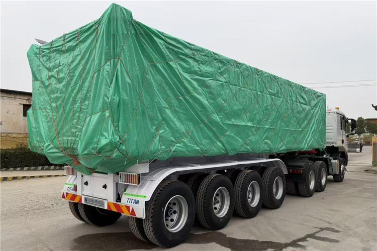 TITAN 4 Axle 80 Ton Dump Semi Trailer for Sale In Cameroon - Puspiekabe pašizgāzējs: foto 4 TITAN 4 Axle 80 Ton Dump Semi Trailer for Sale In Cameroon - Puspiekabe pašizgāzējs: foto 4