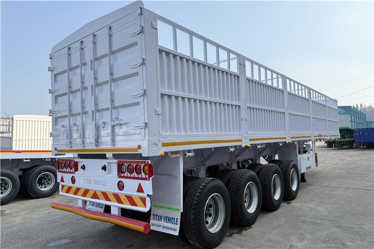TITAN 4 Axle 80 Ton Fence Cargo Truck Trailer for Sale in Nigeria - Puspiekabe dzīvnieku pārvadāšanai: foto 5 TITAN 4 Axle 80 Ton Fence Cargo Truck Trailer for Sale in Nigeria - Puspiekabe dzīvnieku pārvadāšanai: foto 5
