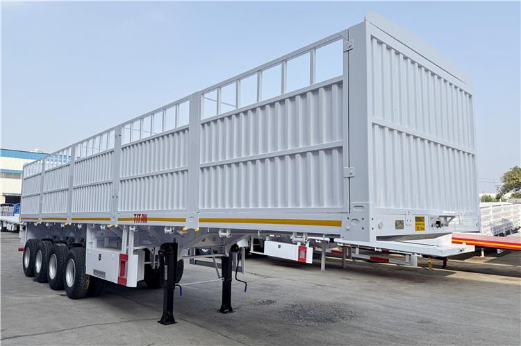 TITAN 4 Axle 80 Ton Fence Cargo Truck Trailer for Sale in Nigeria - Puspiekabe dzīvnieku pārvadāšanai: foto 1 TITAN 4 Axle 80 Ton Fence Cargo Truck Trailer for Sale in Nigeria - Puspiekabe dzīvnieku pārvadāšanai: foto 1