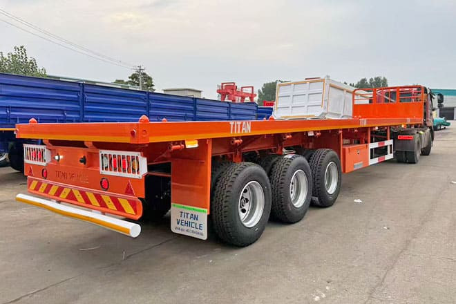 TITAN 40Ft Flatbed Trailer for Sale Price in Jamaica - Bortu puspiekabe/ Platforma: foto 2 TITAN 40Ft Flatbed Trailer for Sale Price in Jamaica - Bortu puspiekabe/ Platforma: foto 2