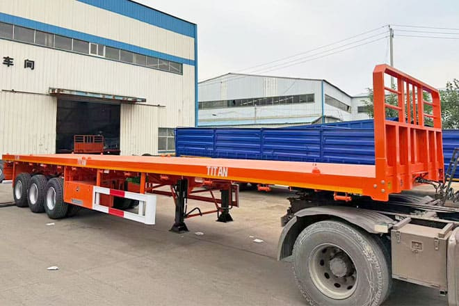 TITAN 40Ft Flatbed Trailer for Sale Price in Jamaica - Bortu puspiekabe/ Platforma: foto 3 TITAN 40Ft Flatbed Trailer for Sale Price in Jamaica - Bortu puspiekabe/ Platforma: foto 3