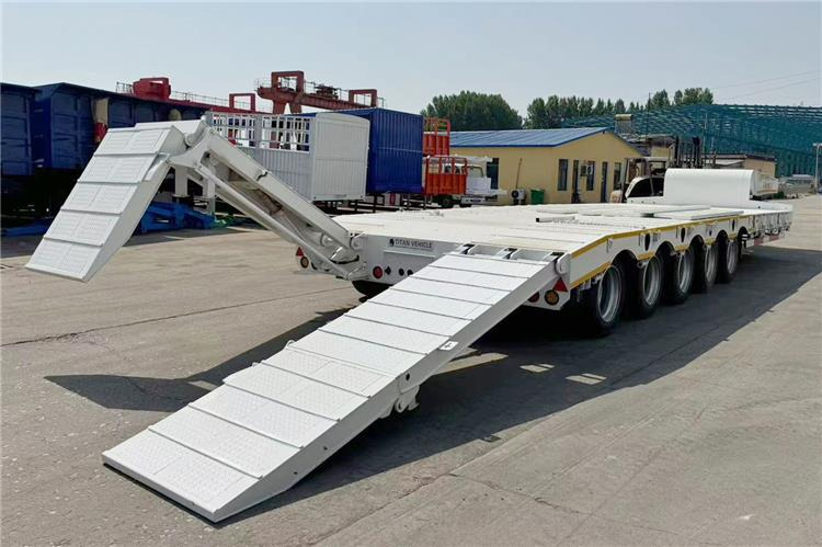 TITAN 5 Axle 100 Ton Low Bed Trailer for Sale In Tanzania - Puspiekabe zema profila platforma: foto 2 TITAN 5 Axle 100 Ton Low Bed Trailer for Sale In Tanzania - Puspiekabe zema profila platforma: foto 2