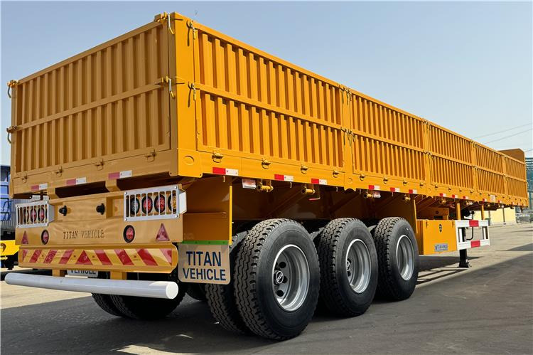 TITAN Tri Axle Side Wall Semi Trailer with 60 Ton Capcaity for Sale In Senegal - Bortu puspiekabe/ Platforma: foto 3 TITAN Tri Axle Side Wall Semi Trailer with 60 Ton Capcaity for Sale In Senegal - Bortu puspiekabe/ Platforma: foto 3
