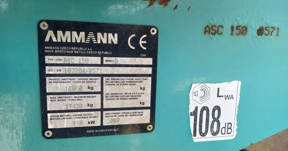 Ammann ASC 150 walec stal guma - Vibrorullis: foto 4 Ammann ASC 150 walec stal guma - Vibrorullis: foto 4