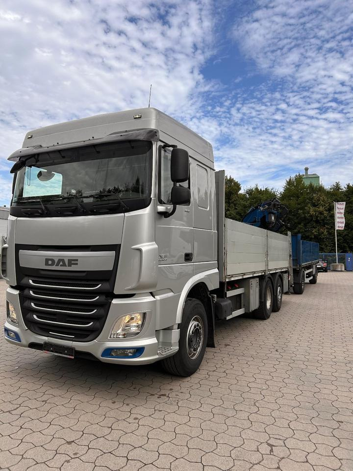 DAF DAF XF 460 FAN + MKG + 10mtr 2to + Lenkachse + EURO 6 - Bortu kravas automašīna/ Platforma, Kravas auto ar manipulatoru: foto 1 DAF DAF XF 460 FAN + MKG + 10mtr 2to + Lenkachse + EURO 6 - Bortu kravas automašīna/ Platforma, Kravas auto ar manipulatoru: foto 1