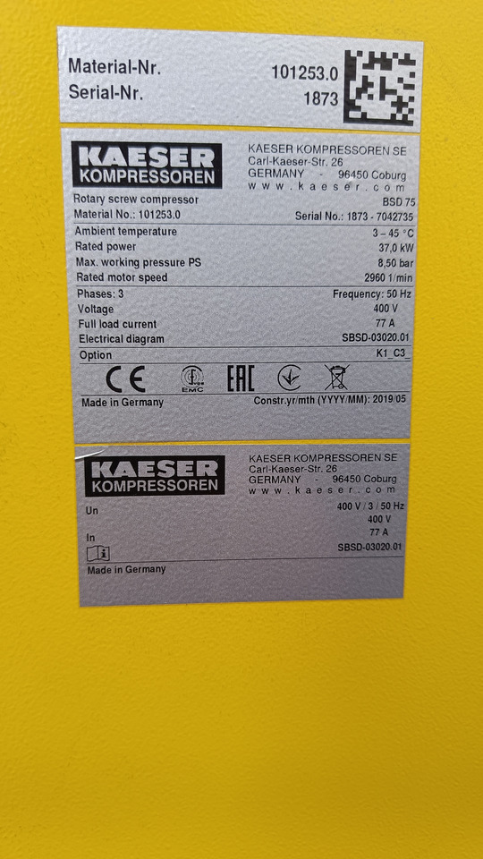 KAESER BSD 75 - Gaisa kompresors: foto 5 KAESER BSD 75 - Gaisa kompresors: foto 5