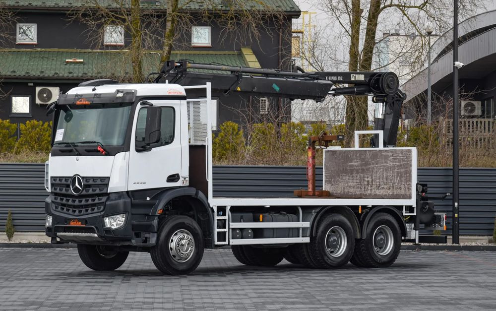 Bortu kravas automašīna/ Platforma, Kravas auto ar manipulatoru Mercedes-Benz AROCS 2636 / 6x4 / HIAB X-HIPRO 192 E-3 / WYSUW x3 / ROTATOR / STEROWANIE RADIOWE / UDT / PODPORY HYDRAULICZNE / AUTOMAT / KAMERA COFANIA / NISKI PRZEBIEG / SPROWADZONY: foto 1