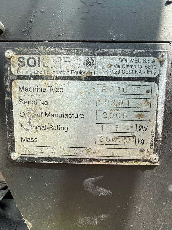 Soilmec R 210  - Pāļu dzinējs: foto 4 Soilmec R 210  - Pāļu dzinējs: foto 4