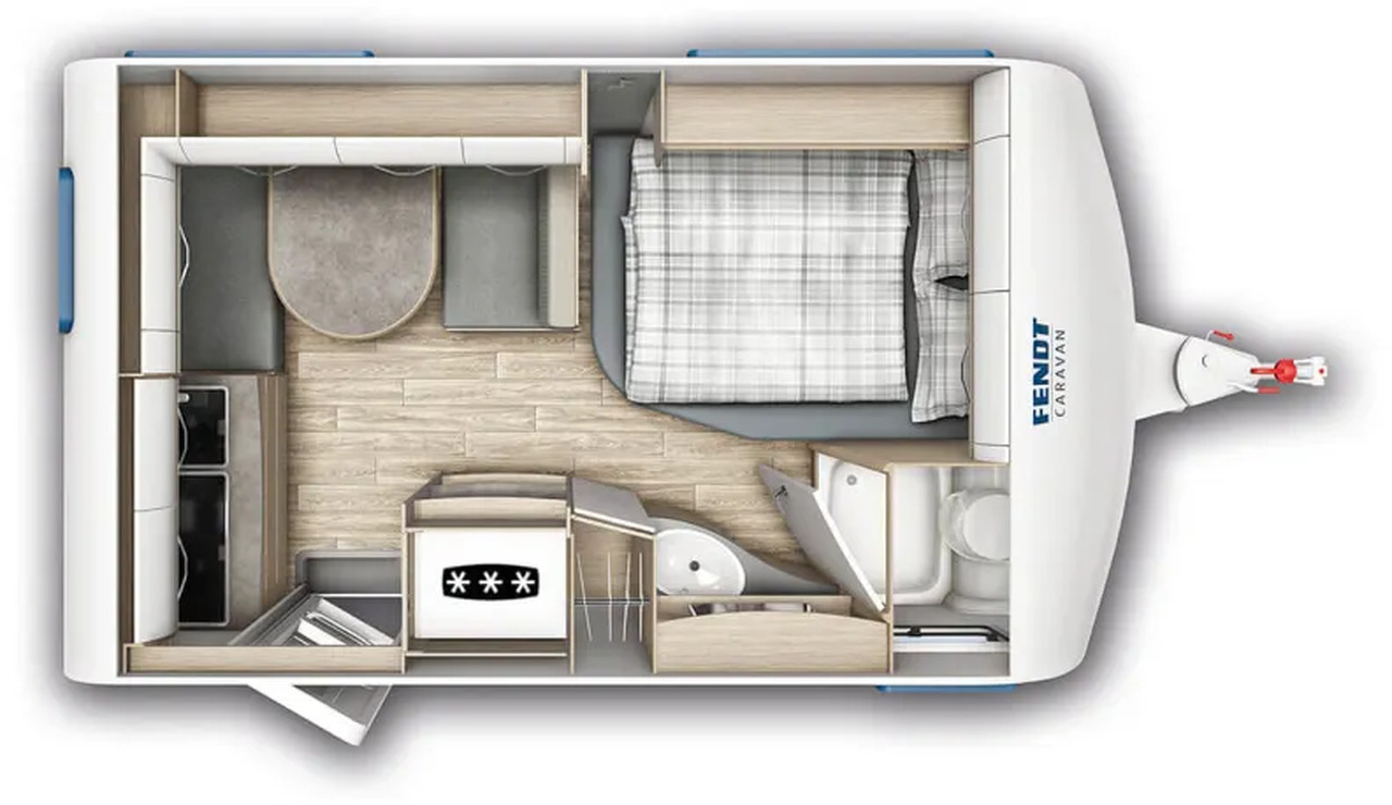 Fendt Bianco Activ 390 FHS Dusche, 1.700 KG-Fahrwerk - Dzīvojamais treileris: foto 2 Fendt Bianco Activ 390 FHS Dusche, 1.700 KG-Fahrwerk - Dzīvojamais treileris: foto 2