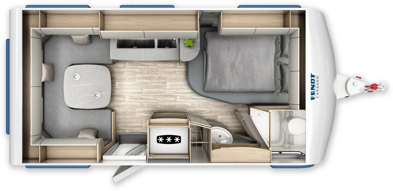 Fendt Bianco Activ 445 SFB Shower-Paket, GFK - Dzīvojamais treileris: foto 2 Fendt Bianco Activ 445 SFB Shower-Paket, GFK - Dzīvojamais treileris: foto 2