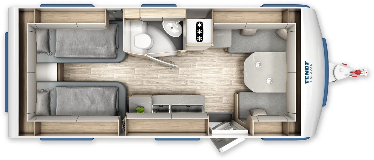 Fendt Bianco Activ 515 SGE Safety-Paket, GFK, 2.000 KG - Dzīvojamais treileris: foto 2 Fendt Bianco Activ 515 SGE Safety-Paket, GFK, 2.000 KG - Dzīvojamais treileris: foto 2