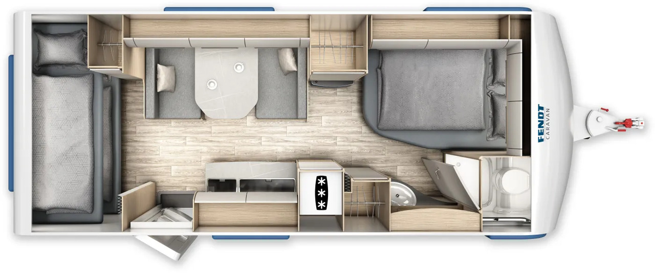 Fendt Bianco Selection 550 SKM GFK, Safety, Shower, 2.000 KG - Dzīvojamais treileris: foto 2 Fendt Bianco Selection 550 SKM GFK, Safety, Shower, 2.000 KG - Dzīvojamais treileris: foto 2