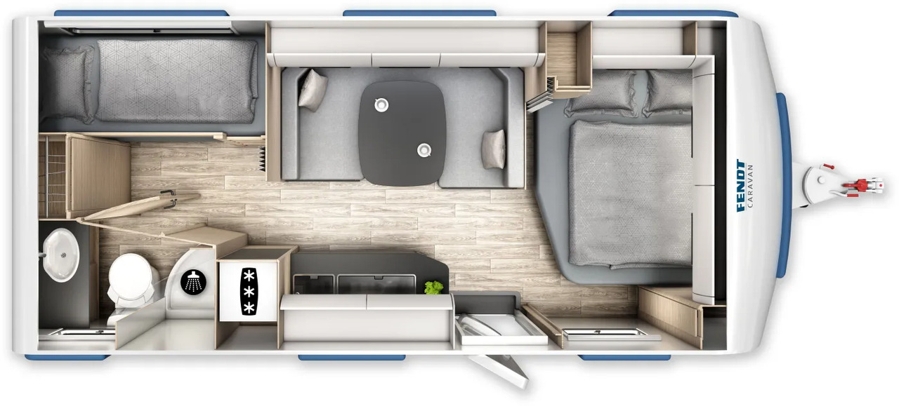 Wohnwagen Fendt Apero Activ 560 SKM neues Modell - Dzīvojamais treileris: foto 2 Wohnwagen Fendt Apero Activ 560 SKM neues Modell - Dzīvojamais treileris: foto 2