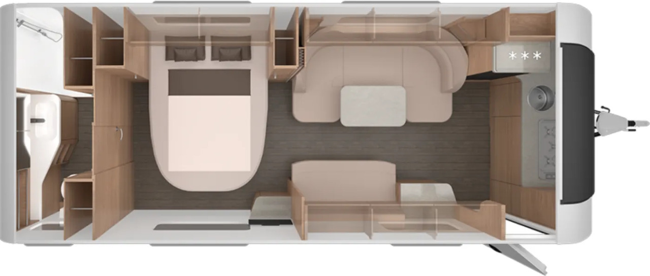 Wohnwagen Knaus Südwind 650 PXB 60 YEARS - Dzīvojamais treileris: foto 2 Wohnwagen Knaus Südwind 650 PXB 60 YEARS - Dzīvojamais treileris: foto 2