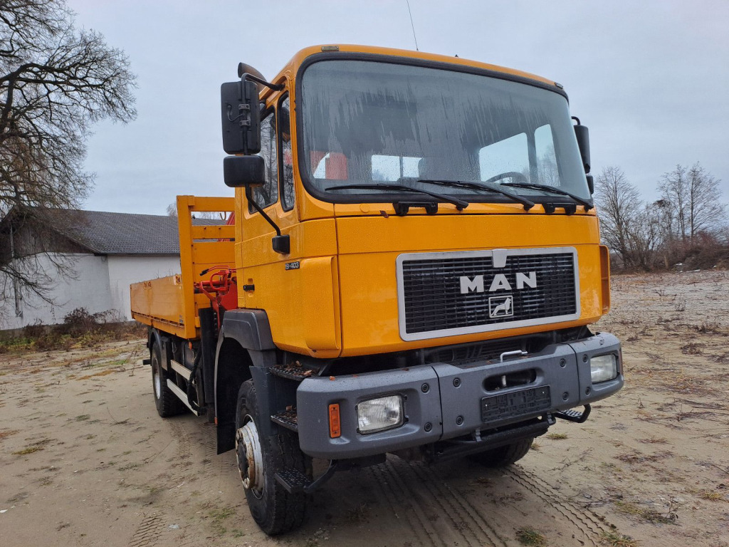 MAN 19.403 Pritsche 4x4 mit Palfingerkran PK 21000 mit Funk - Fernbedienung - Kravas auto ar manipulatoru: foto 2 MAN 19.403 Pritsche 4x4 mit Palfingerkran PK 21000 mit Funk - Fernbedienung - Kravas auto ar manipulatoru: foto 2