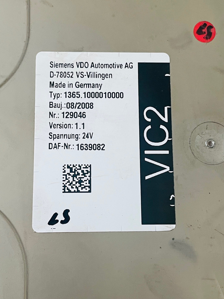 DAF Control Unit VIC2 used - Elektroniskais vadības bloks (ECU) - Kravas automašīna: foto 2 DAF Control Unit VIC2 used - Elektroniskais vadības bloks (ECU) - Kravas automašīna: foto 2