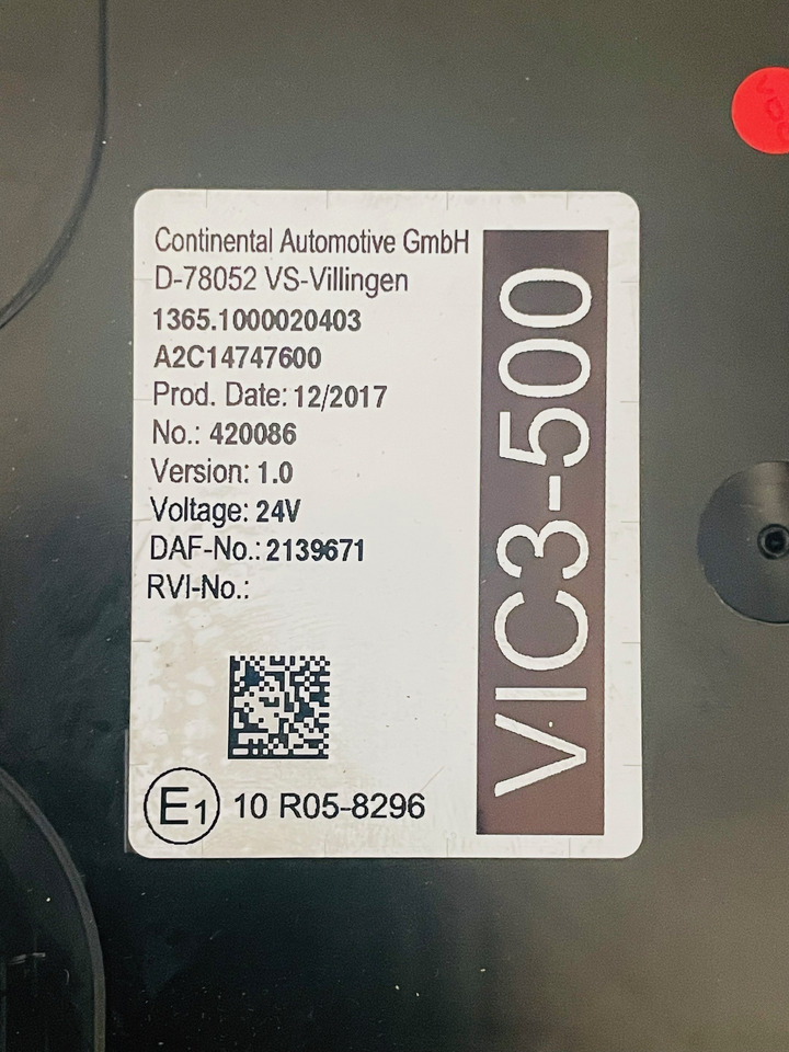 DAF Control Unit VIC3-500 used - Elektroniskais vadības bloks (ECU) - Kravas automašīna: foto 2 DAF Control Unit VIC3-500 used - Elektroniskais vadības bloks (ECU) - Kravas automašīna: foto 2