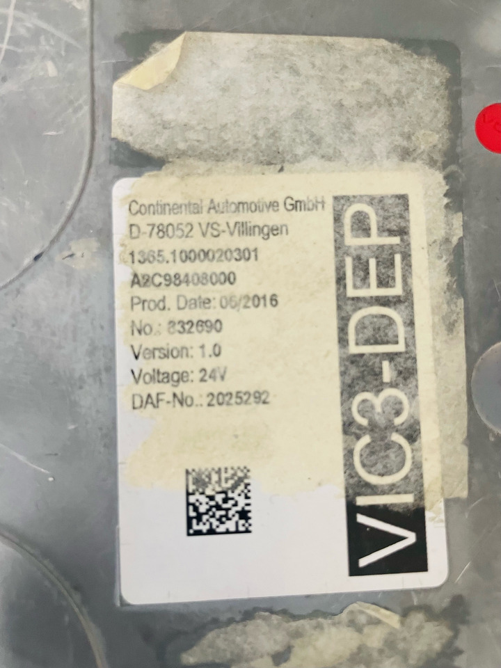 DAF Control Unit VIC3-DEP used - Elektroniskais vadības bloks (ECU) - Kravas automašīna: foto 2 DAF Control Unit VIC3-DEP used - Elektroniskais vadības bloks (ECU) - Kravas automašīna: foto 2