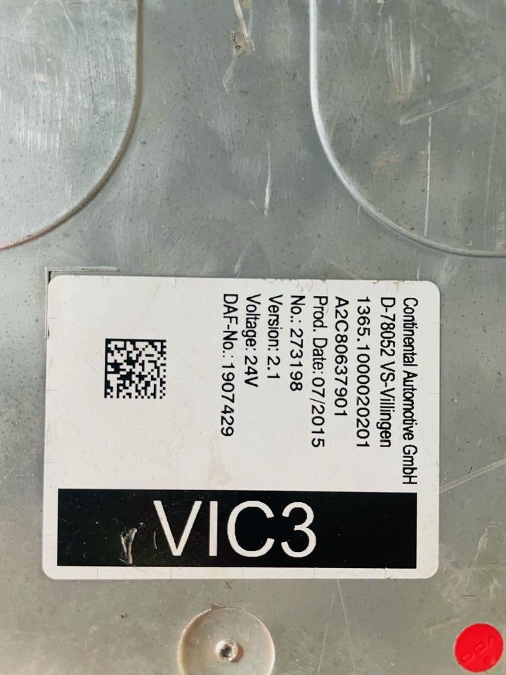 DAF Control Unit VIC3 used - Elektroniskais vadības bloks (ECU) - Kravas automašīna: foto 4 DAF Control Unit VIC3 used - Elektroniskais vadības bloks (ECU) - Kravas automašīna: foto 4