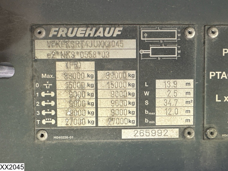 Fruehauf Tautliner - Tenta puspiekabe: foto 4 Fruehauf Tautliner - Tenta puspiekabe: foto 4