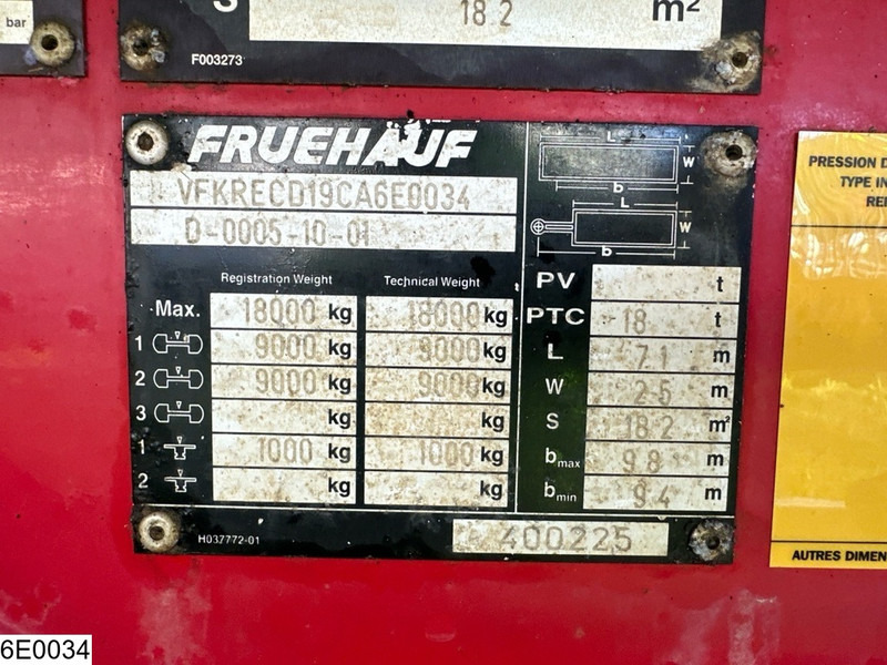 Fruehauf Tautliner - Piekabe ar tentu: foto 5 Fruehauf Tautliner - Piekabe ar tentu: foto 5